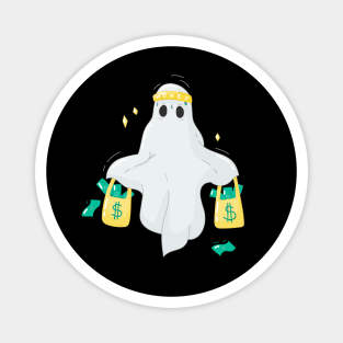 Ghost with money bag Magnet